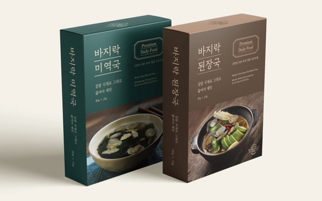 대풍수산 바지락 미역국 / 된장국 패키지 디자인