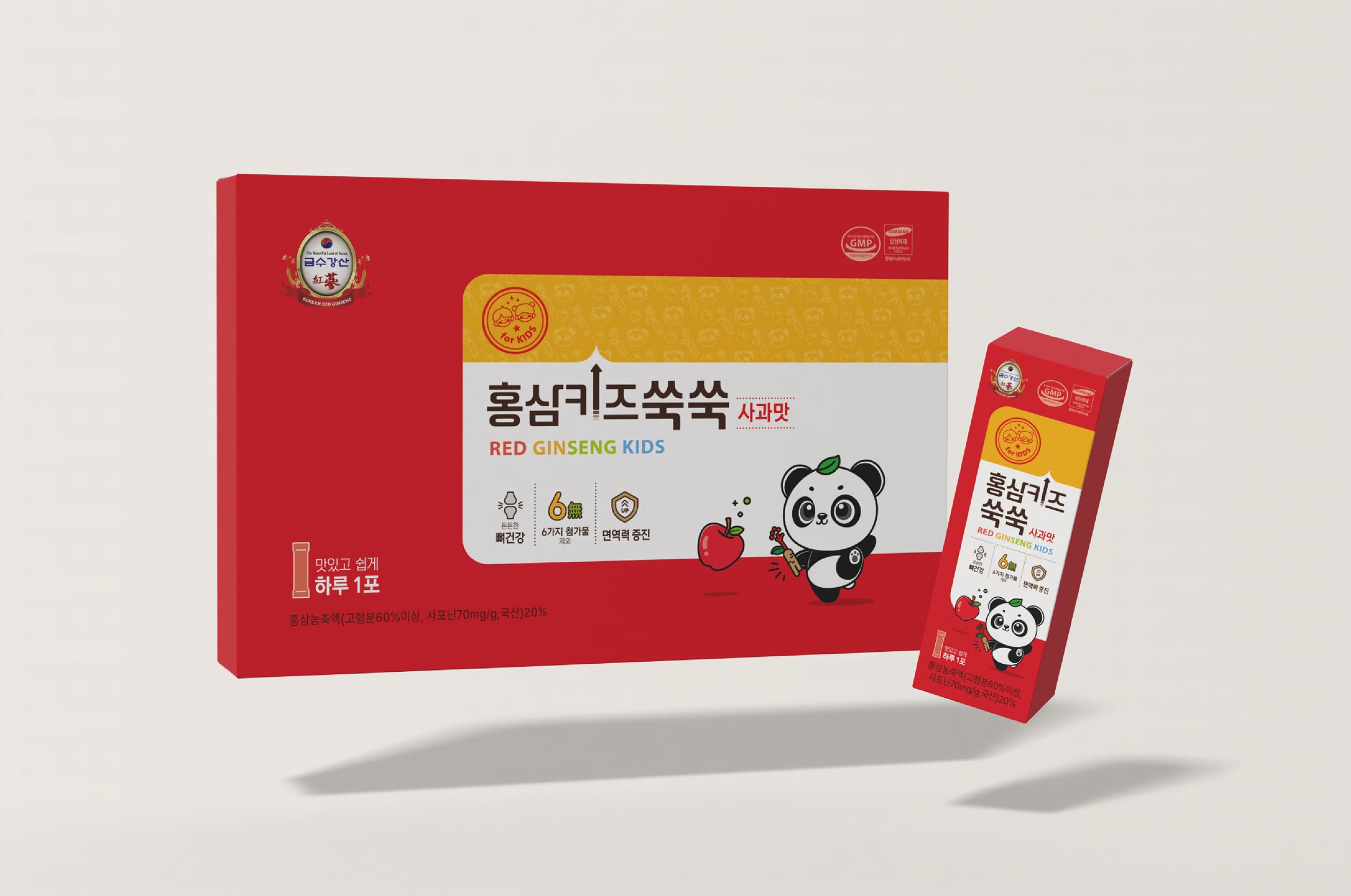 홍삼키즈쑥쑥 패키지 디자인
